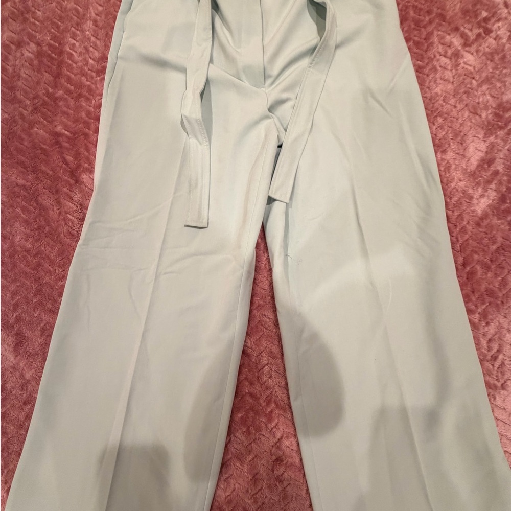 Tommy Hilfiger Women's Soft Gray Wide Leg Trousers